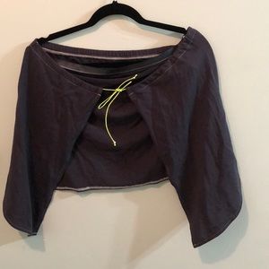 Urban outfitters grey strapless top, tie back